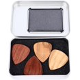 thumbnail image 1 of HSHDLDF 4Pcs Guitar Pick Set Wood Portable Professional Electric Guitar Pick Replacement with Storage Box Guitar Picks Holder Case for Acoustic Electric Guitar, 1 of 7