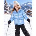 thumbnail image 3 of Lanbubble Girls Shiny Puffer Jacket Hooded Winter Coat Warm Outerwear for Kids 7-14Y, 3 of 8