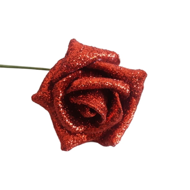 Wosthever 50 piezas de flores artificiales ABS de bajo mantenimiento, durabilidad duradera para cualquier ocasión, decoración artificial para Decoración del hogar rojo