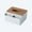 Gray-GY-home supplies, variant on LEFTHIGH Home Composite Wood Tissue Box Holder with Drawer Living Room Coffee Table Storage Box for Paper Tissues Napkins 7.09x5.71x3.66 Inches Mens Gifts