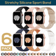 thumbnail image 1 of Correa para Apple Watch ComfiTime Paquete de 6 Correas Elásticas Deportivas 38-49 mm, 1 of 12