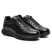 CMR CHAMARIPA Mens Elevator Shoes | Black Leather Trainers That Make You Taller 8CM / 3.15 Inches