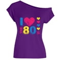 thumbnail image 4 of Blusa de manga corta con estampado de hombro descubierto informal para mujer a la moda, Tops de verano Fridja  ghk374, 4 of 4