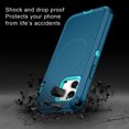 thumbnail image 6 of Petocase for iPhone 12 Case,iPhone 12 Pro Case,Compatible with MagSafe,Shockproof 3-Layer Protection Rugged Heavy Duty Cover Case for iPhone 12/12 Pro 6.1",Turquoise, 6 of 8