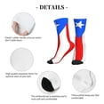 thumbnail image 5 of Men's Pr Puerto Rico-Flag Novelty Athletic Socks Women's Digital Printing Funky Patterned Crew Socks, 5 of 7