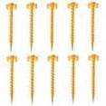 thumbnail image 1 of 10 Uds. Estacas ultraligeras para tienda de campaña al aire libre, estacas de nailon en espiral, clavos amarillos, 1 of 9