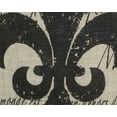 thumbnail image 2 of Tan Black Fleur De Lis Down Filled Throw Pillow, 2 of 3