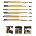 thumbnail image 2 of BTOER 1pc High Speed Steel Straight Thread Tap Machine Right Hand Tap Drill M1 M1.2 M1.4 M1.6 M1.7 M1.8 Screw Machine Tap Hand Tools, 2 of 8
