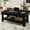 Black, variant on Walnut Rectangular Coffee Table with Drawer and Open Storage Shelf for Living Room - 47" Rustic Farmhouse Center Table - Heavy Duty Wood, Easy to Clean - Holds up to 300 lbs - Color: Brown