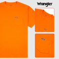 thumbnail image 2 of Wrangler Big and Tall T-Shirts for Men - 2 Pack Cotton Tee with Chest Pocket Brown/Orange - Brown/Orange 4X, 2 of 3