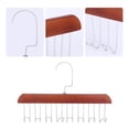 thumbnail image 3 of Unique Bargains Wood Tank Top Hanger with 8 Hooks 2 Pcs Dark Brown, 3 of 6