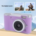 thumbnail image 4 of NFTIGB Digital Camera 4K 48MP 18x Zoom Auto Focus 2.4 Inch Screen Built in Fill Light Compact Students Camera for Daily Travel Purple 5.5 inches / 14 cm, 4 of 9