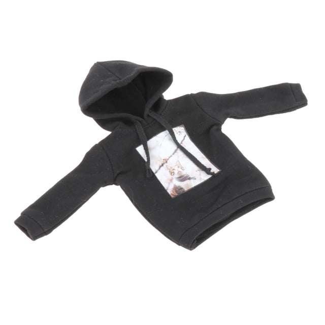 Ropa de Muñeca Zulema para muñecas de bebé de 30 cm 12 pulgadas Sudadera cerrada negra