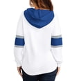 thumbnail image 2 of Women's G-III 4Her by Carl Banks White/Blue Tampa Bay Lightning Goal Zone Long Sleeve Lace-Up Hoodie T-Shirt, 2 of 2