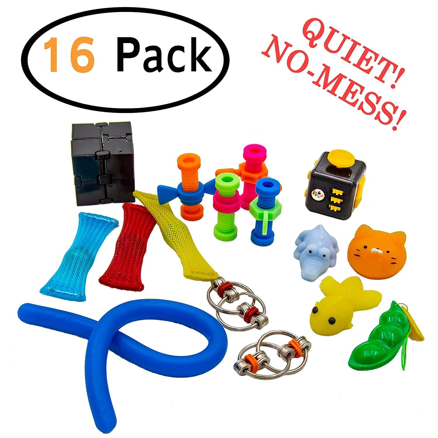 Colorful Fidget Toy Pack of 5 Sensory Fidgets Help with Autism and ADHD for Kids 