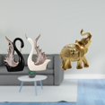 thumbnail image 2 of 3 Pieces Swan Elephant Sculpture Resin Material Art Ornament for Shelf Desk Home Decoration Collectors, 2 of 8