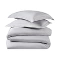 thumbnail image 2 of Serta Contemporary 205 Thread Count 3 Piece Duvet Sets, Full/Queen, Gray, Solid, 2 of 5