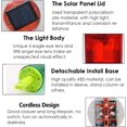 thumbnail image 4 of Luz de advertencia estroboscópica solar Columna única de 360 ​​​​grados Super brillante a prueba de agua para construcción Muelle de tráfico Control de luz marina Intermitente (Rojo), 4 of 4