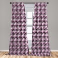 thumbnail image 4 of Ambesonne Raspberry Curtains, Digital Sketch Fruits, Pair of 28"x84", Quartz Pink and White, 4 of 4