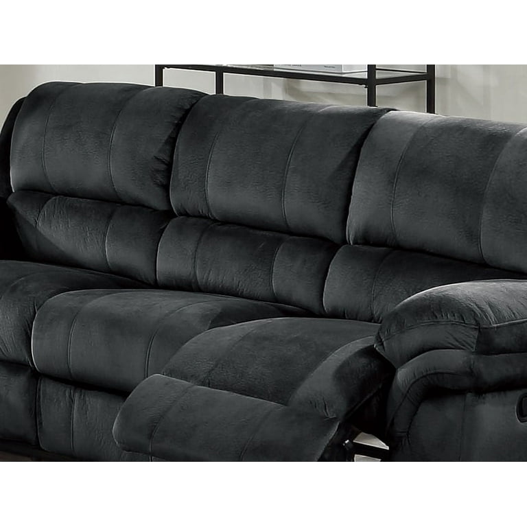 Black fabric recliner sale sofa