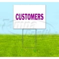 thumbnail image 1 of Customers (18" x 24") Yard Sign, Includes Metal Step Stake, 1 of 6