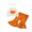 Orange, variant on Bagilaanoe 2Pcs Toddler Baby Girl Long Pants Set Knitted Pumpkin Halter Sleeveless Tank Tops Flared Trousers 6M 12M 18M 24M 3T 4T 5T Halloween Outfits