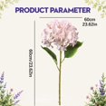 thumbnail image 3 of Goodw7 Artificial Hydrangea Silk Flower with Realistic Green Leaves and Layered Petals for Home Wedding Decor Floristry Bouquets, 3 of 7