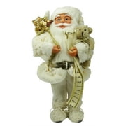 16" White and Gold Nordic Santa Claus Christmas Figurine