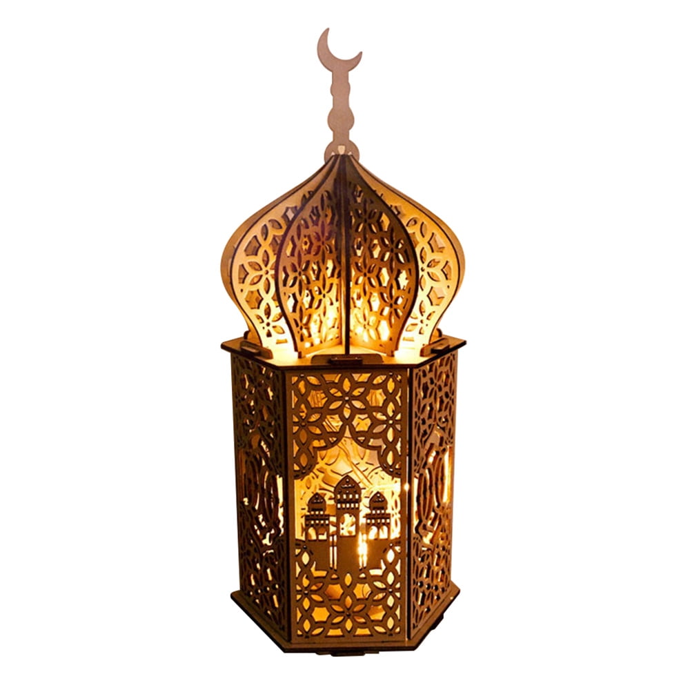 Ramadan Eid Mubarak Home Decor Lamps Led Light Moon Star Mosque Makkah Festival 