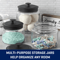 thumbnail image 5 of Anchor Hocking Glass Jars with Black Metal Lids, 3 Piece Set, 5 of 8