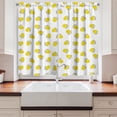 thumbnail image 2 of Ambesonne Lemons Kitchen Curtains, Detailed Upside, 55"x45", Black White and Yellow, 2 of 3