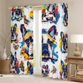 thumbnail image 2 of Manfei Child Teens Cute Animal Dog Black Out Curtains,Flying Butterflies Curtains Pack of 2 (42x63 Each),Graffiti Splash Bedroom Curtains,Super Cozy Room Decor, 2 of 6