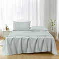 thumbnail image 2 of Chezmoi Collection Solid Light Gray 100% Washed Cotton Bed Sheet Set King Size, 4-Piece Luxury Soft Breathable 16-Inches Deep Pocket Sheets and Pillowcases Set, 2 of 9