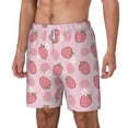 thumbnail image 2 of Balery Strawberries Mens Swim Trunks Swim Shorts for Men Quick Dry Inseam Beach Shorts with Compression Liner Pocket-X-Large, 2 of 9