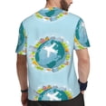 thumbnail image 2 of Wukai Dreaming Travel Print Men's Short-Sleeved Mesh T-Shirt,Quick-Dry Short Sleeve Workout T-Shirt-XX-Large, 2 of 8