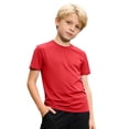 thumbnail image 1 of T-Shirts pour Enfants à Manches Courtes, Chandails Rouges pour Garçons, Col Rond, T-Shirts d'Été pour Garçons, T-Shirt Jeunesse 4-5 Ans, 1 of 6