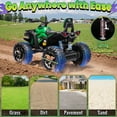 thumbnail image 5 of 4WD 24 Volt Ride on Toys with Remote, Joyracer 4 Wheeler for Kids, Power Car Wheels, Toy Gift with Bluetooth Music, Horn, LED for Big Kids, Green, 5 of 11