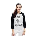 thumbnail image 2 of Thread Tank The Rise Of Unisex 3/4 Sleeves Baseball Raglan White Black Small, 2 of 4