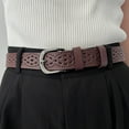 thumbnail image 3 of Vintage Leather Waist Belt Hollows Flower Pattern Waistband Women Fashion Belt for Parties and Travel, 3 of 21