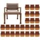thumbnail image 1 of Muyoka 24 Uds. De tapas cuadradas de silicona para patas de sillas, cubiertas para mesas, almohadillas para pies, protectores de suelo, Reino Unido, 1 of 7