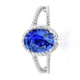 thumbnail image 4 of AoneJewelry 1.25 Carat Created Tanzanite Oval Shape Ring In 10K Solid Rose, White & Yellow Gold, 4 of 5