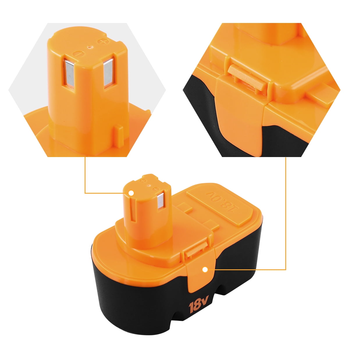 4-Packs 3.6Ah Replacement for Ryobi 18V Battery P100 ABP1801 ABP1803 BPP1820 130224007 130224028 130255004 Cordless Power Tools