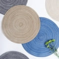 Coolmade Round Rop Cotton Braided Table Place Mats Braided Coaster