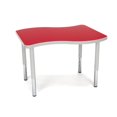 thumbnail image 1 of OFM WAVE-S-SL-RED Adapt Série Petite Table d'Étudiant Wave - 18-26 Pouces Réglable en Hauteur Bureau&44; Rouge, 1 of 1