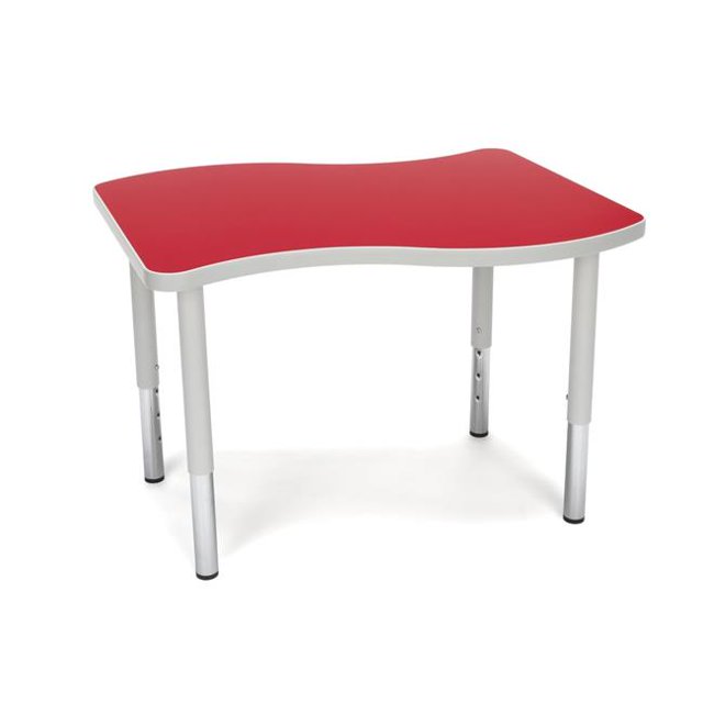 OFM WAVE-S-SL-RED Adapt Série Petite Table d'Étudiant Wave - 18-26 Pouces Réglable en Hauteur Bureau&44; Rouge