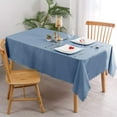 thumbnail image 3 of Hiasan PVC Tablecloth Rectangle - 100% Waterproof Oilproof Stain Resistant Wipeable Vinyl Table Cloth for Kitchen Dining and Outdoor Picnic, 54 x 80 Inch, Royal Blue, 3 of 7