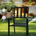 thumbnail image 3 of Sophia & William Metal Outdoor Patio Dining Chair Stackable Chairs Set of 2 in Black, 3 of 6