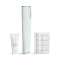 thumbnail image 1 of DERMAFLASH LUXE+ Herramienta de dermaplaning sónica para eliminación de pelusa de melocotón facial, antienvejecimiento y exfoliación, espuma de mar, 1 of 5