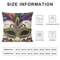 thumbnail image 6 of Nawypu AVOIN Mardi Gras Gnome Crawfish Masquerade Mask Throw Pillow Cover, Bead Fleur de Lis Holiday Party Cushion Case for Sofa Couch  2pc, 6 of 6