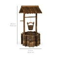 thumbnail image 7 of Best Choice Products 21.5" Rustic Wooden Wishing Well Planter Outdoor Home Decor for Patio, Garden, Yard w/ Hanging Bucket, 7 of 7